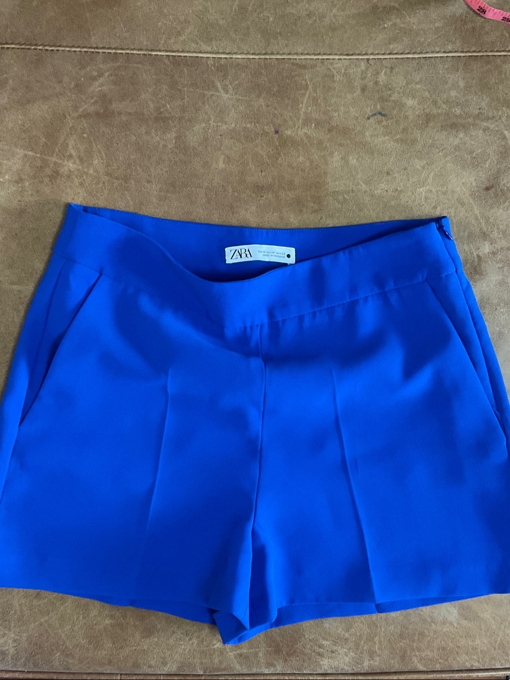 Zara Bright Blue High-Waist Tailored Shorts - Picture 5 of 5